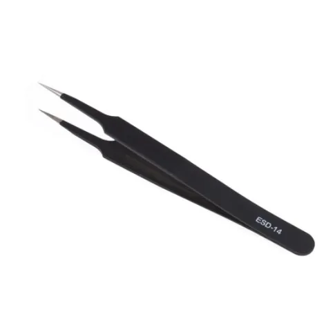 1pcs Anti-static ESD Stainless Steel Tweezers Maintenance Tools Industrial Precision Curved Straight Tweezers Repair Tools