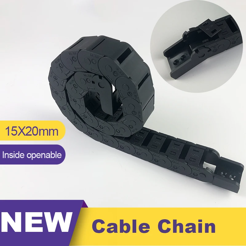 

1m Transmission Chains 15x20 15*20 Plastic Towline Nylon Cable Drag Chain Wire Carrier For Cnc Route