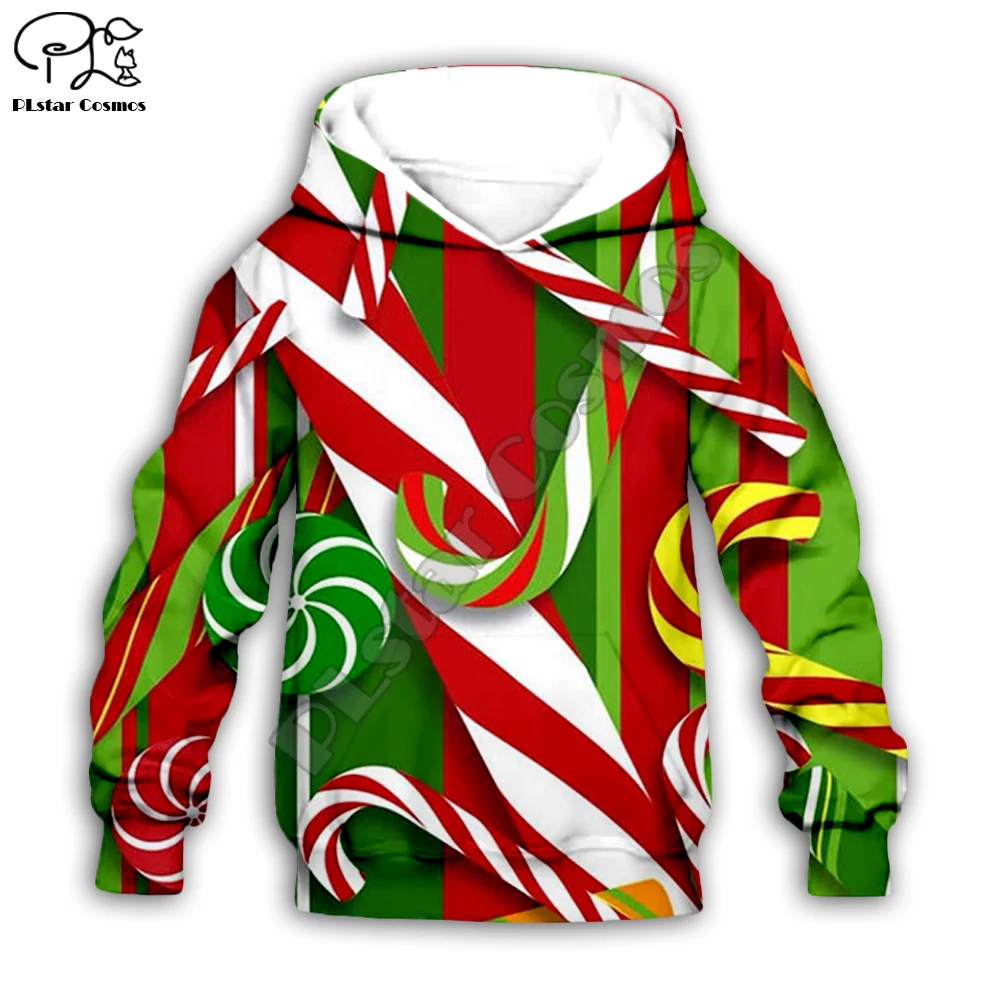 

Kids Merry Christmas candy 3D print cartoon hoodies Santa Claus kawaii long sleeve Sweatshirt zipper boy girl cloth tshirts Pant