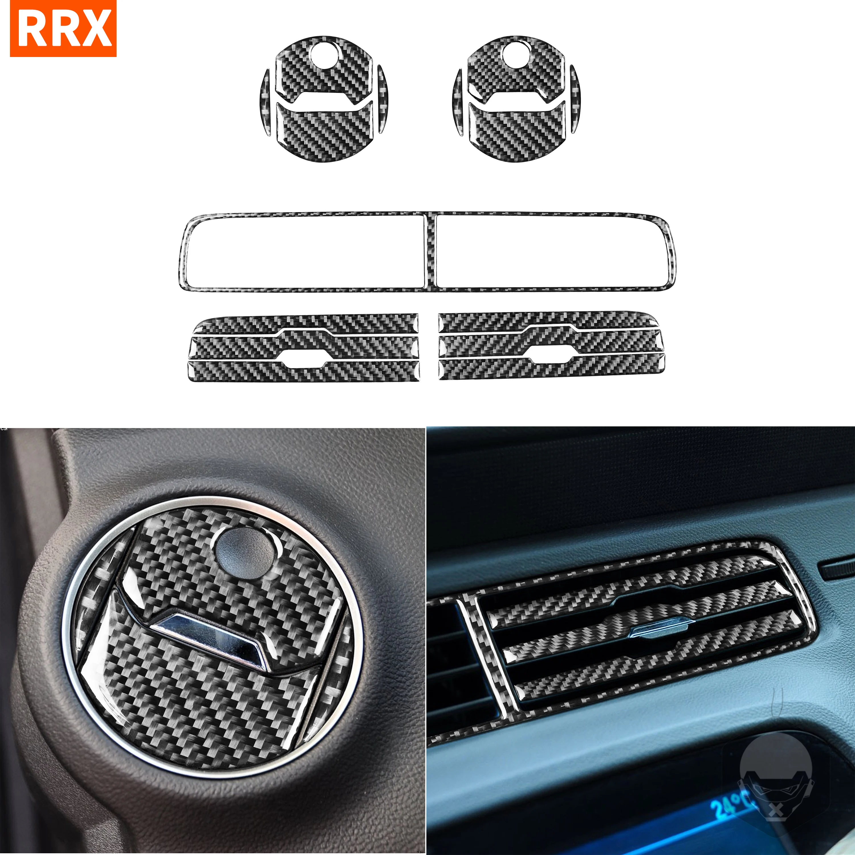 

For Chevrolet Camaro 2010-2011 Carbon Fiber Sticker Instrument air conditioning vent panel Car inside decorative Accessories