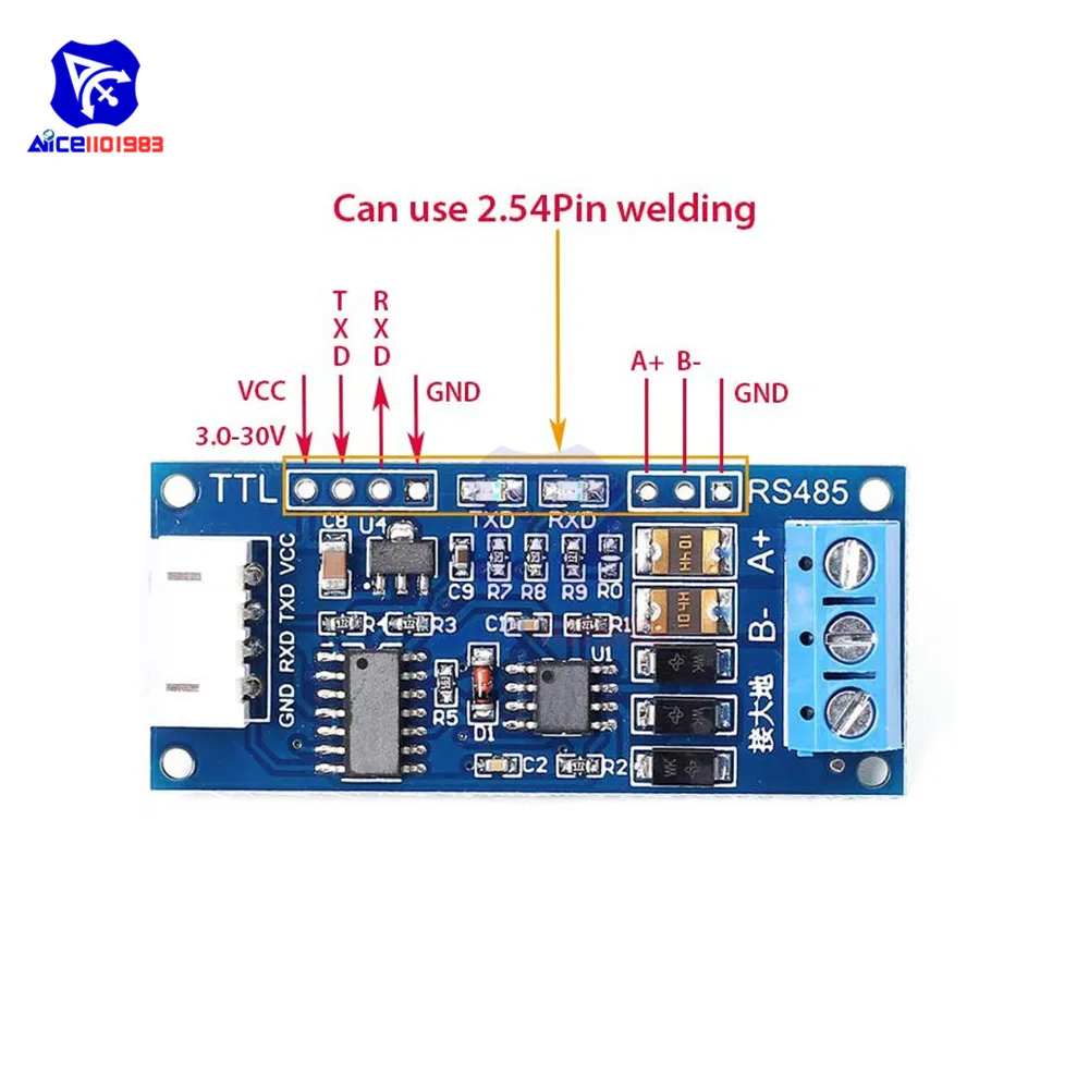 Diymore TTL modulo convertitore da porta seriale a RS485 con cavo per Arduino