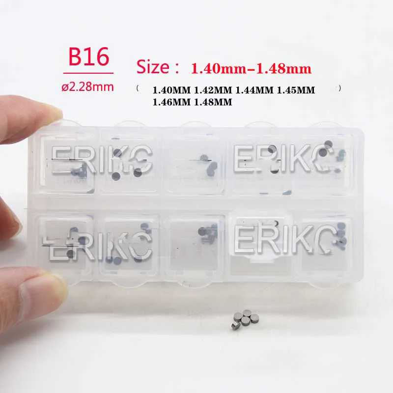 

ERIKC B16 SIZE 1.40 MM-1.48MM Adjust Copper Shim 1.40MM 1.42MM 1.44MM 1.45MM 1.46MM 1.48MM 30 PCS /Box Common Rail Injector