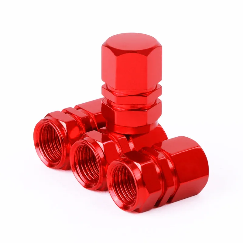 4PCS Bicycle Valve Caps Schrader Valve Caps Cars Motorcycles Trucks Bikes Wheel Tire Valve Stem Covers Bike Bicycle Accessories