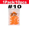 10 piezas de color naranja, talla 10