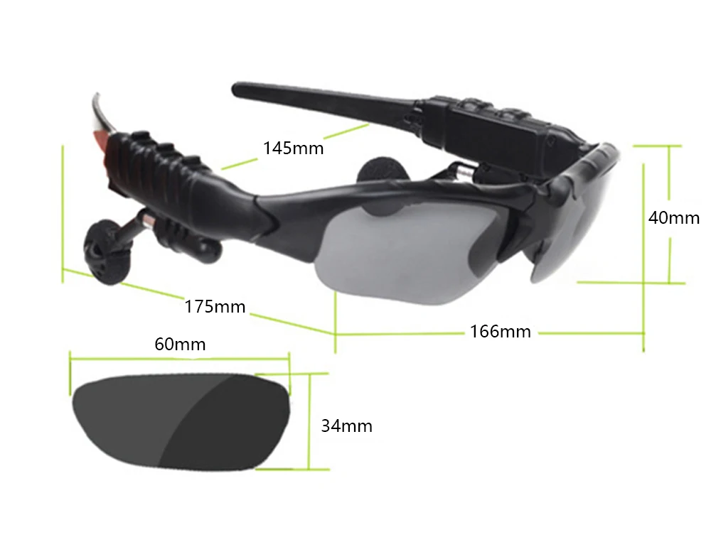 Smart Stereo Bluetooth Glasses Wireless Headphone With Anti UV Lens 2 in 1 Bluetooth Glasses Outdoor motion Music With Stereo