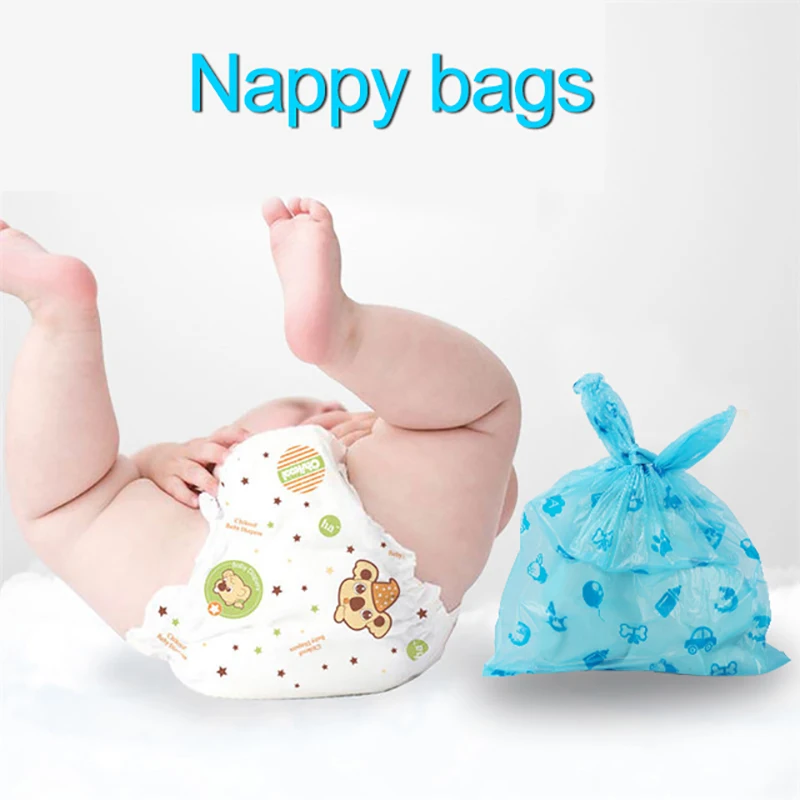 240 Count Diaper Disposal Bag Eco-Friendly Baby Disposable Diaper Bags 100% Biodegradable Diaper Sacks blue Unscented Nappy Bags