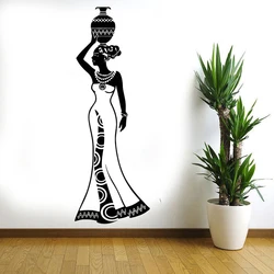 African women Wall Decal Window Sticker Woman Face Africa African style Vinyl Wall Sticker for Family Room Decor Decals C396