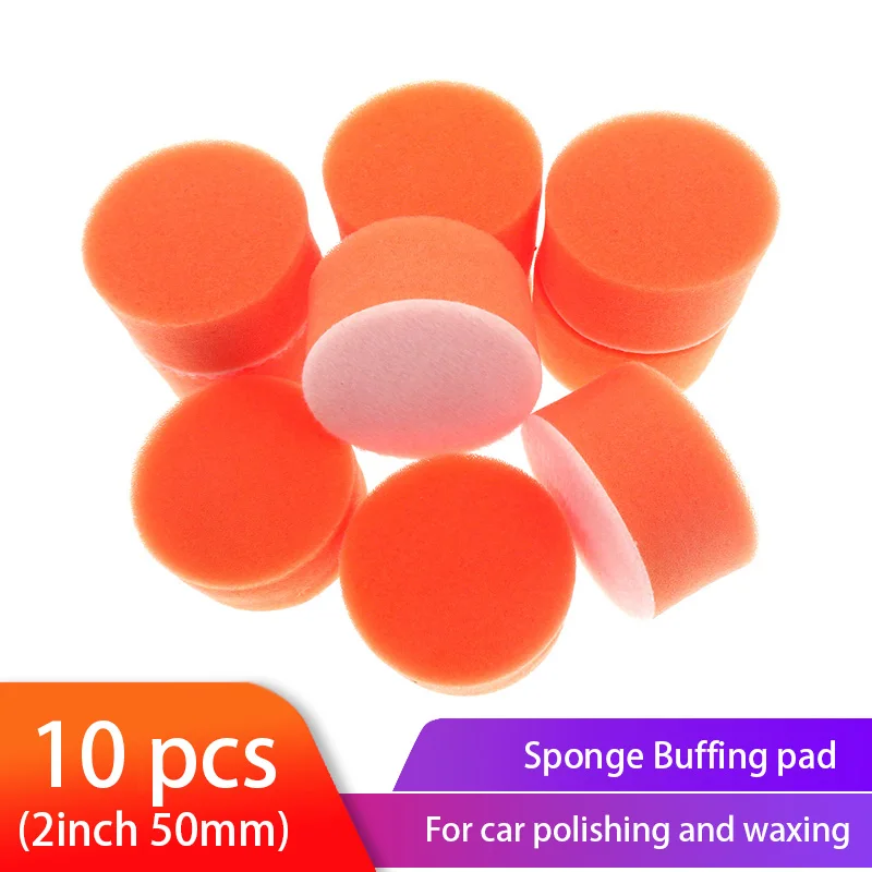 2-calowa 50 mm tarcza polerska Gross Płaska gąbka do polerowania samochodów Podkładki buforowe Czyste woskowanie Pielęgnacja pielęgnacji lakieru samochodowego, opakowanie 10 sztuk