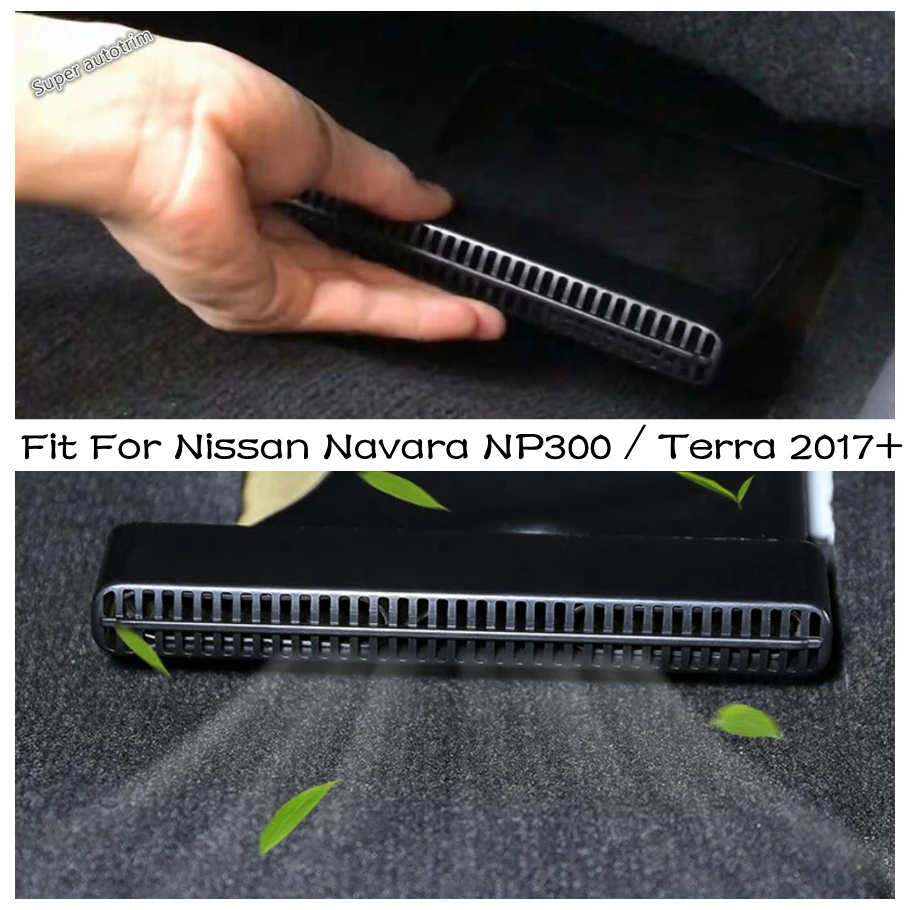 

Car Accessories Air Conditioning Decoration Outlet Vent Trim Grille Strip Cover Fit For Nissan Navara NP300 / Terra 2017 - 2021