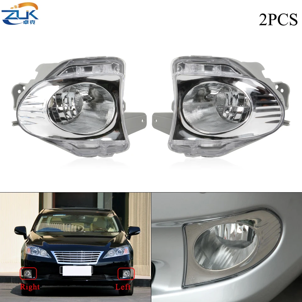 

ZUK 2PCS Front Bumper Fog Light Anti-Fog Lamp For LEXUS ES240 ES350 2010 2011 2012 ACV40 GSV40 Foglight Foglamp Reflector