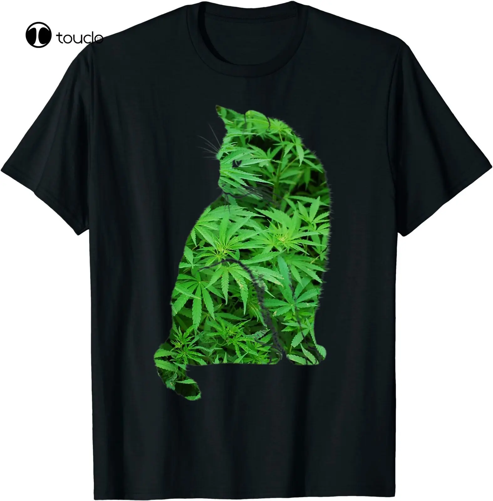 Cannabis & Cat Lover Marijuana Weed Smoker Art Funny T-Shirt Black S-3Xl Tee Shirt