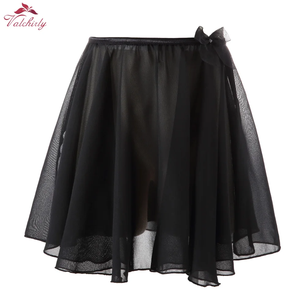 Kids Ballet Dance Skirts Chiffon Pull-On Wrap Skirt Ballerina Dress-up for Performance Costume Party Tutu Skirt for Girls