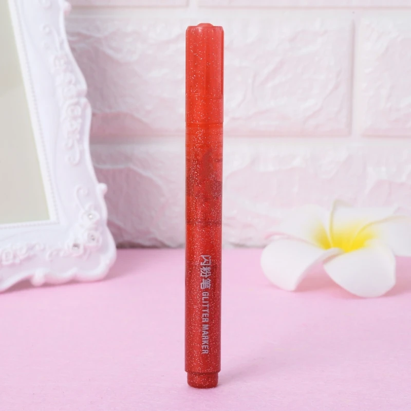 5 ピース/セットマジックグリッターマーカーペンを描画するための高輝度色マーカー水性塗料ペン絵画文房具