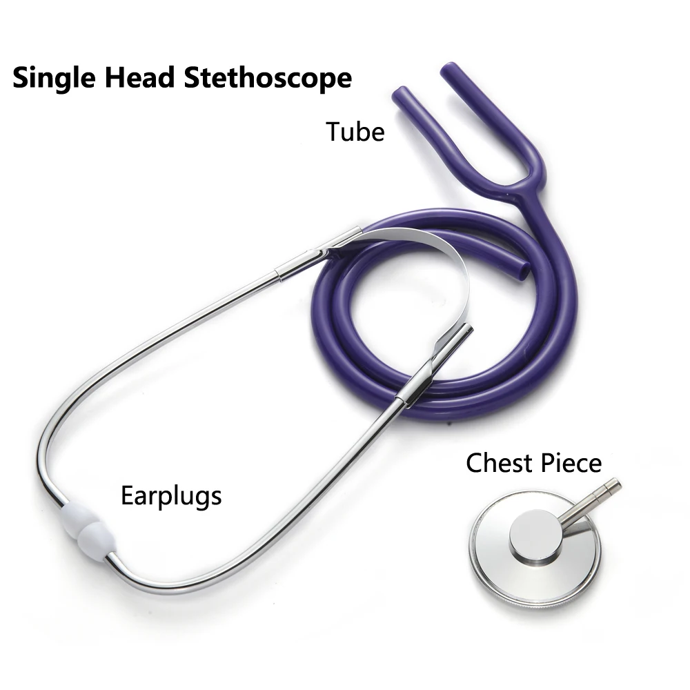 Basic Medical Stethoscope Single Head Professional Cardiology Stethoscope Doctor Student Vet Nurse Medical Equipment Device