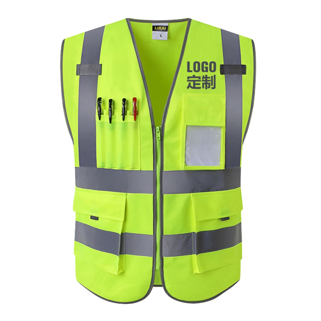 High Visibility Workwear Safety Vest Comfortable Workwear Uniforms With Reflective Strips Washable Workwear Safety Vest L-2XL