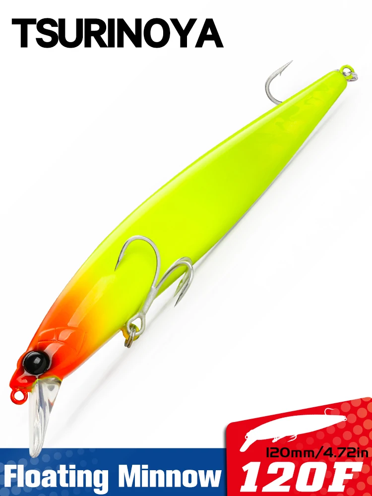 TSURINOYA Heißer Verkauf Schwimmende Minnow Angeln Köder STINGER 120F 120mm 19g Ultra-lange Casting Salzwasser harte Köder