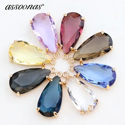 assoonas M556,diy glass earring pendant,jewelry accessories,jewelry findings,18K gold plated,charm,jewelry making,10pcs/lot