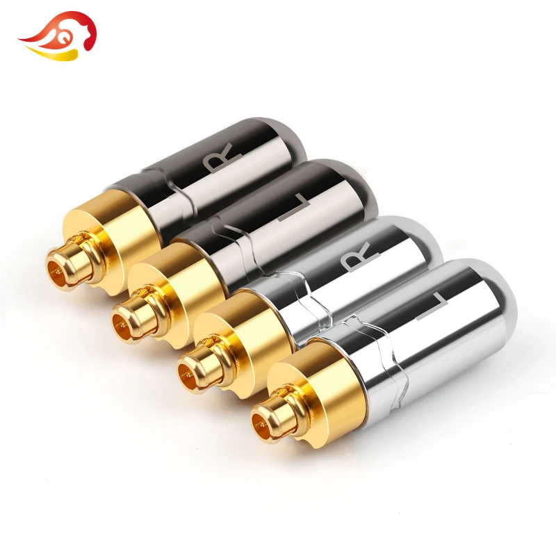 QYFANG Aluminum Alloy DN2002 Earphone Plug Audio Jack Gold Plated Wire Connector Pin Adapter For DK-3001 UE900 se535 Headphone