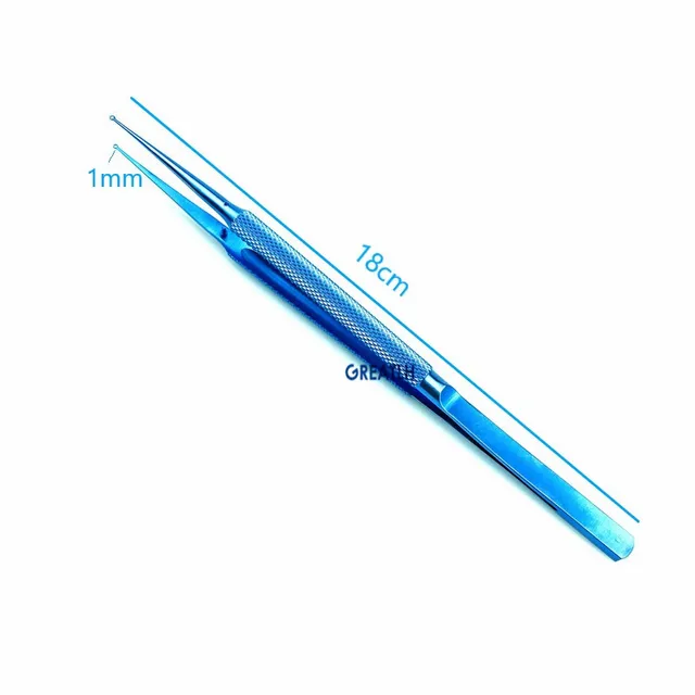 Tytanowe kleszcze pierścieniowe 18cm 14cm mikro drobne 1.0mm cała końcówka pierścienia Veterinaty okulistyczny przyrząd do oczu