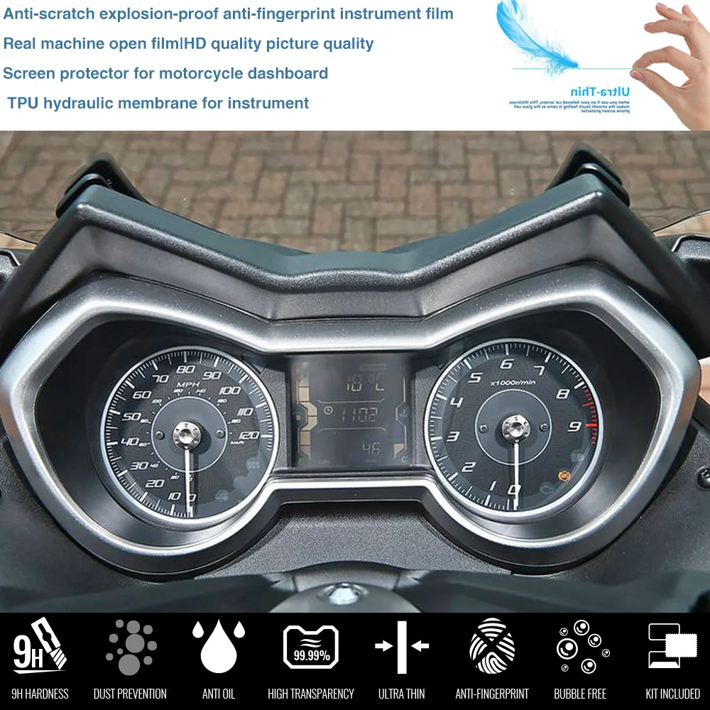 For YAMAHA XMAX250 XMAX300 X-MAX XMAX 300 XMAX 250 400 125 2017-2024 Motorcycle Cluster Scratch Protection Film Screen Protector