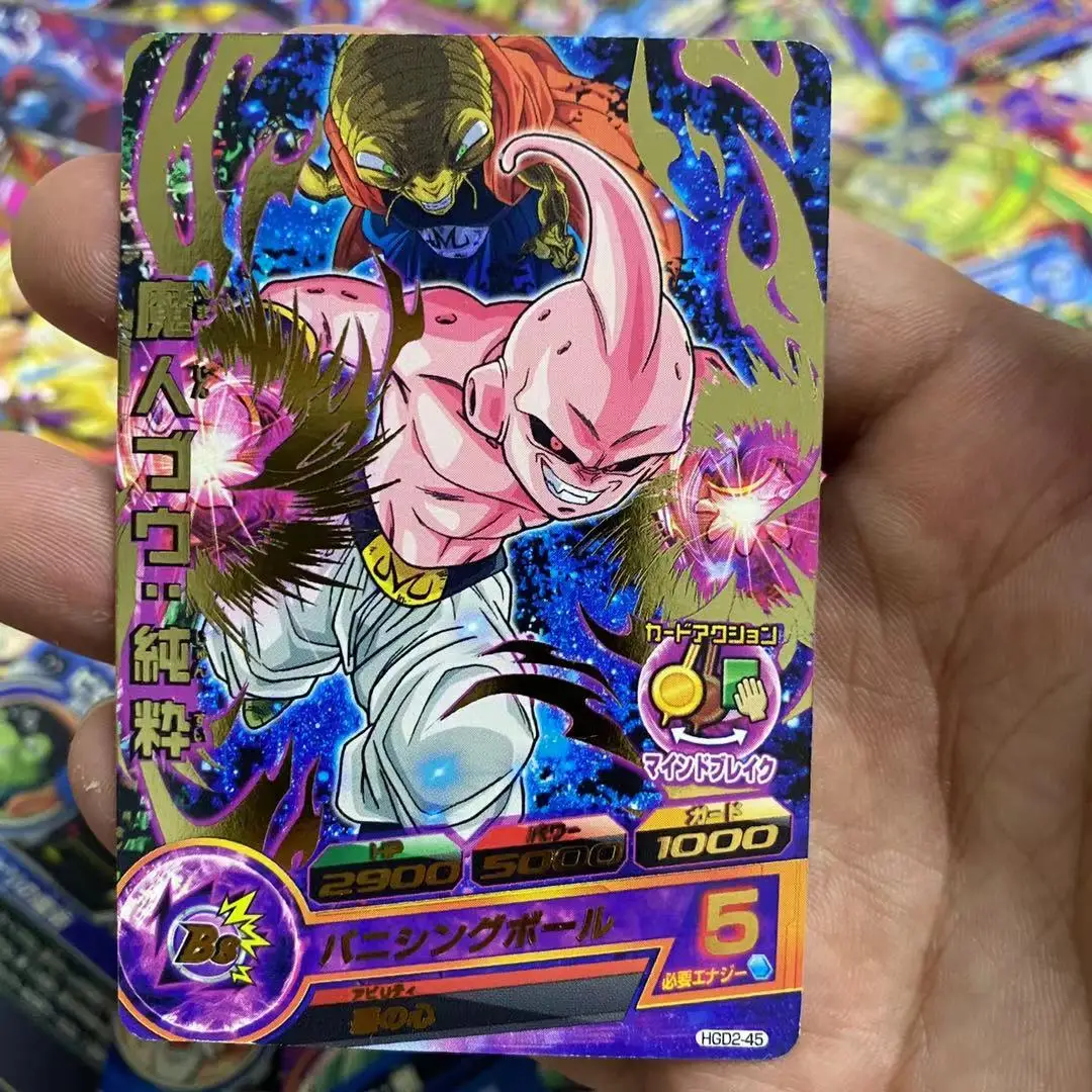 Juego de cartas de batalla de superhéroes de DRAGON BALL, tarjeta de batalla Arcade TCG, tarjeta láser dorada 3D, juguetes clásicos tempranos