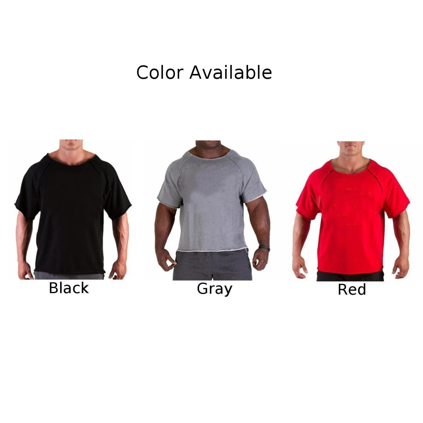 Men Casual Batwing Rag Shirt Male O-Neck Cotton Gym T-Shirt Male Fitness Gym Wear Breathable Bodybuilding Workout Muscle Tee Top