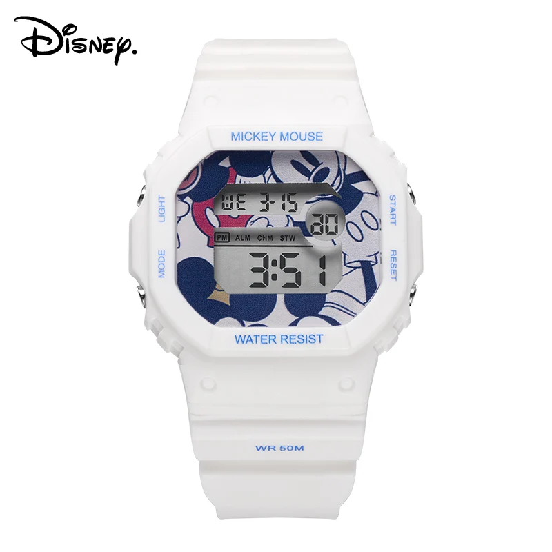 Montre-bracelet numérique Disney mickey Minnie Mouse pour enfants, étanche 50m, avec Graffiti, Sport, horloge, cadeau pour jeunes filles et garçons