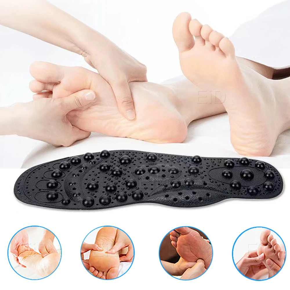 EiD 68 magnet Magnetic Therapy Silicone Insoles Transparent Massage Foot Weight Loss Slimming Insole Health Care Shoe Pad Sole