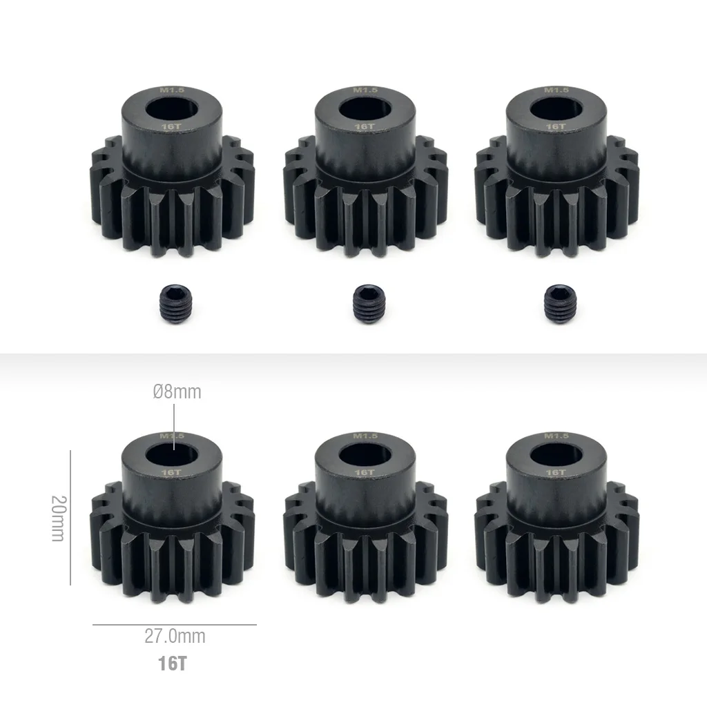 Surpass Hobby M1 5mm M1.5 8mm 11T 12T 13T 15T 17T 19T 20T Gear for 1/8 1/7 1/5 1/6 RC Cars Hobbywing Rocket Brushless Motor