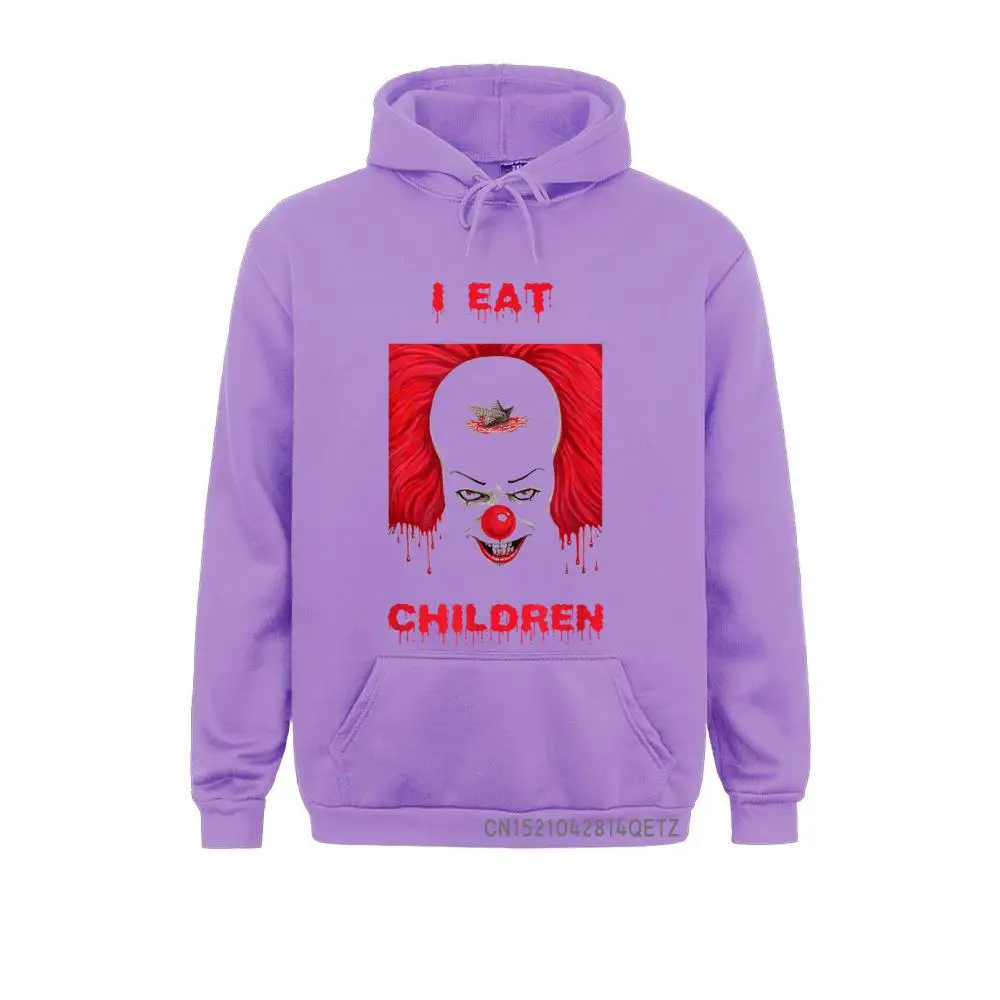 Hoodies Hoods Evil Clown Halloween Tee I Eat Children Chic Spring/Autumn Long Sleeve Mens Sweatshirts Street Plain