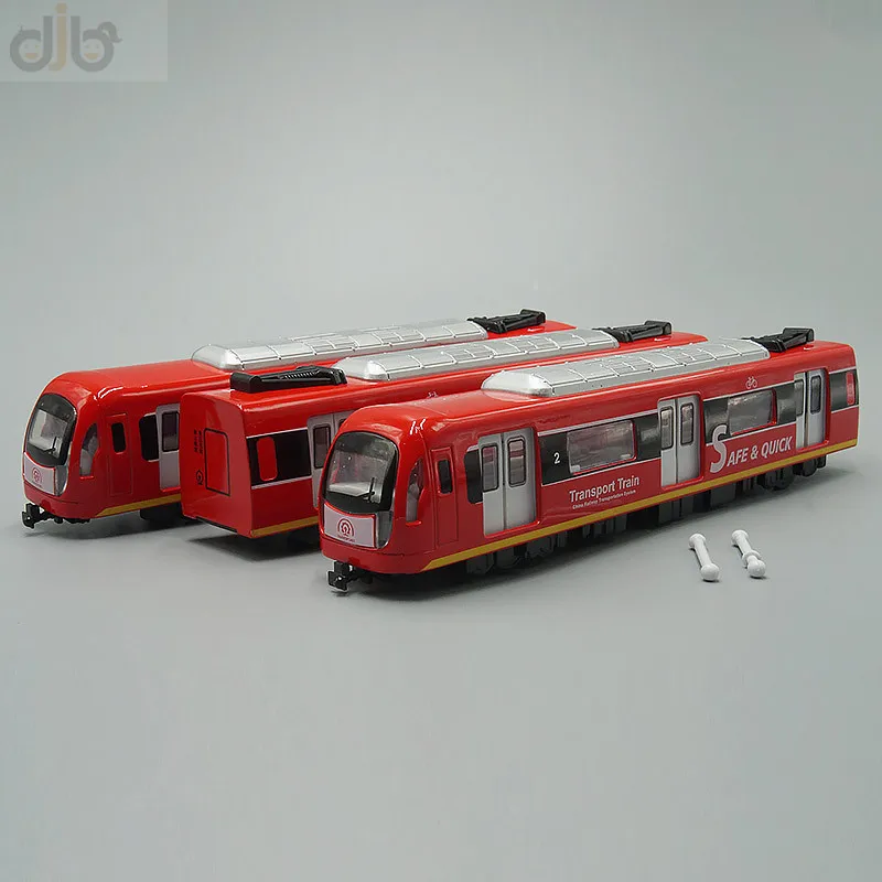 Diecast Train Model Toys Locomotive & Carriage With Sound & Light