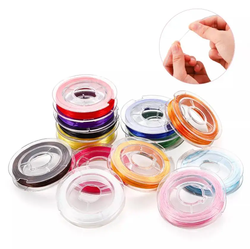 

10m/roll Elastic Colorful Crystal Stretch Beading Cord Thread For DIY Necklace Bangle Jewelry Making Findings Accessories Supply