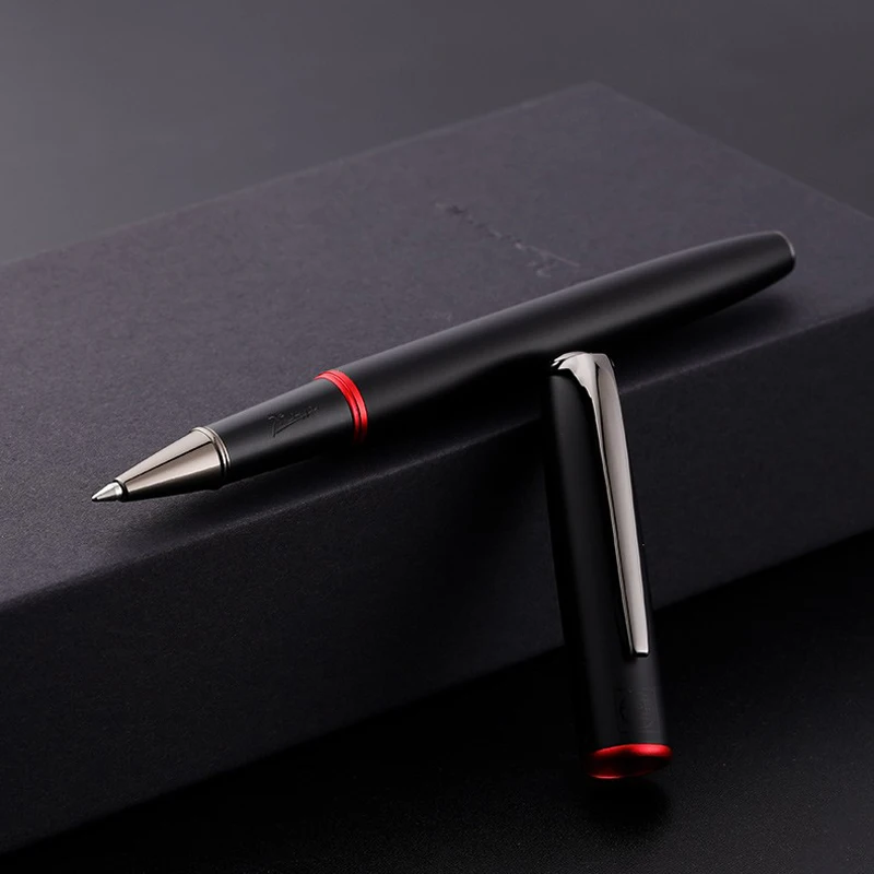 Picasso 916 Pimio Top Quality Metal Roller Ball Pen Titanium Black Matte Barrel For Pocket Portable Writing Pen With Gift Box