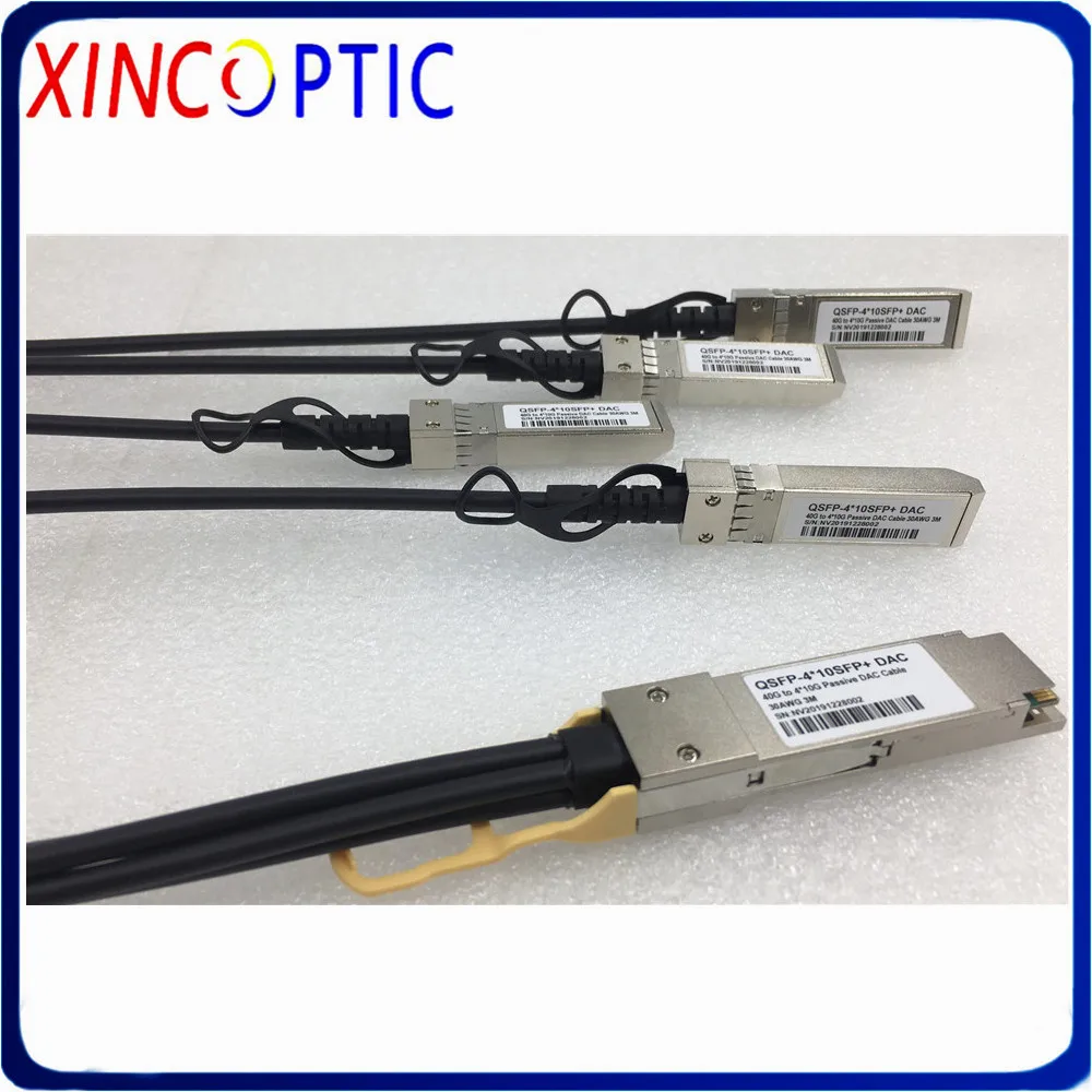 40G QSFP+ to 4SFP+ 3M DAC Cable, 40G QSFP+ to 4SFP+ 30AWG Passive Direct Attach Copper Twinax Cable