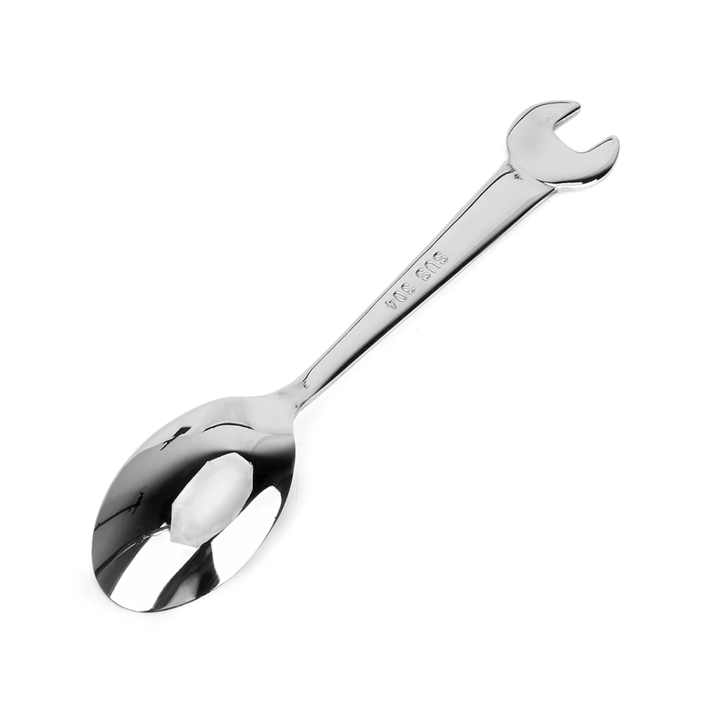 Stainless Steel Spanner Spoon Fork Wrench Shape Tableware Cooking Accessories Kitchen Tools