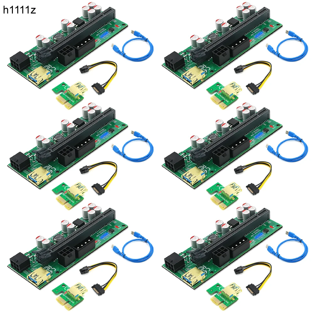 6 PCS PCIE Riser 010 USB 3.0 VER010-X Express Cable Riser For Video Card Riser PCI Express X16 Extender For Bitcoin Miner Mining