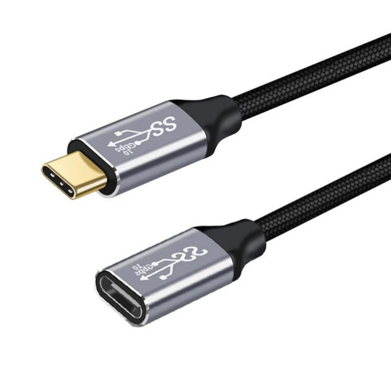 Przedłużacz USB C 100W PD 5A 4k USB3.1 Typ C męski na żeński Przedłużacz USB-c do Nintendo Switch 1m 2m 0.5M