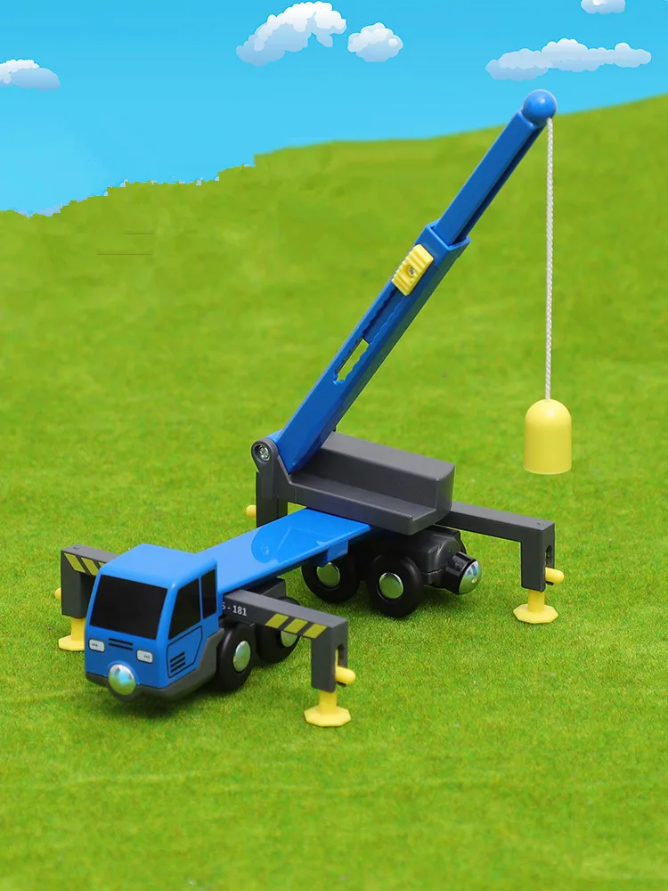 High simulation 1:87 plastic lifting crane model,inertial engineering vehicle toy,children's quality toy,free shipping