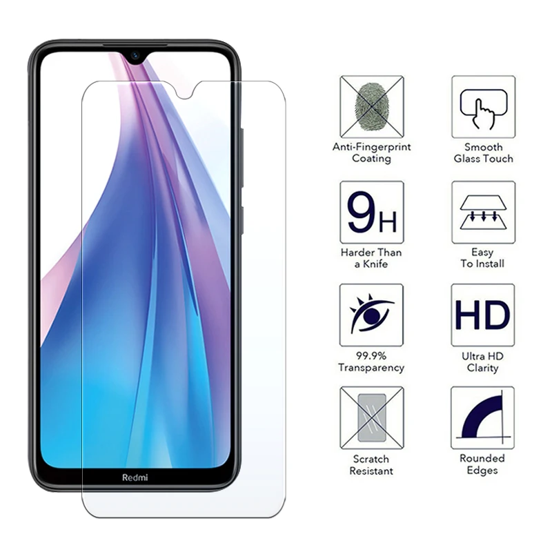 Vidrio templado para xiaomi redmi note 8t Protector de pantalla de vidrio protector para note8t notes 8 t t8