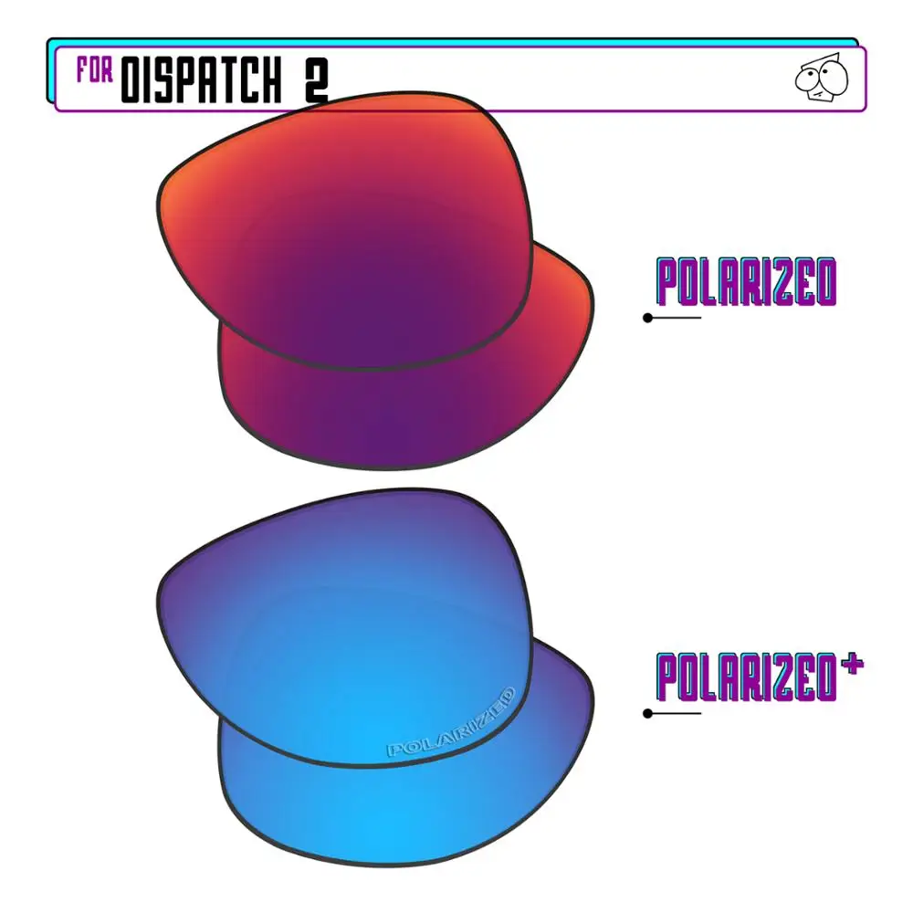 

EZReplace Polarized Replacement Lenses for - Oakley Dispatch 2 Sunglasses - Blue P Plus-Midnight P