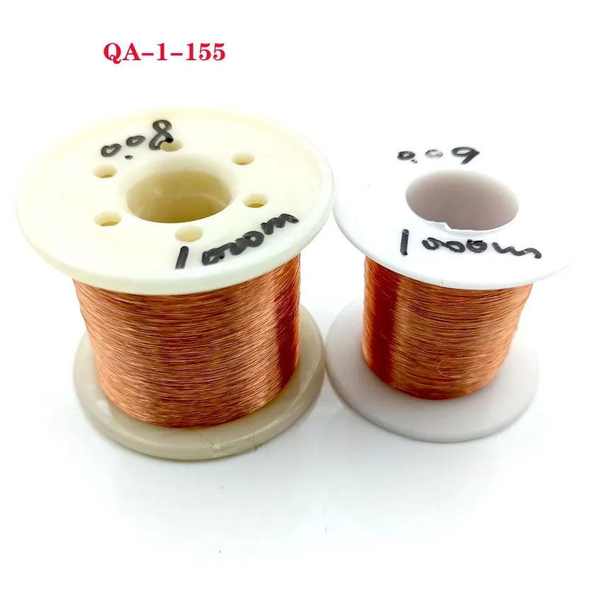 0.08mm 0.09mm 1000m Copper Wire Polyurethane enameled wire QA-1-155 0.08 mm * 1000m 0.09 mm x 1000 meters/p