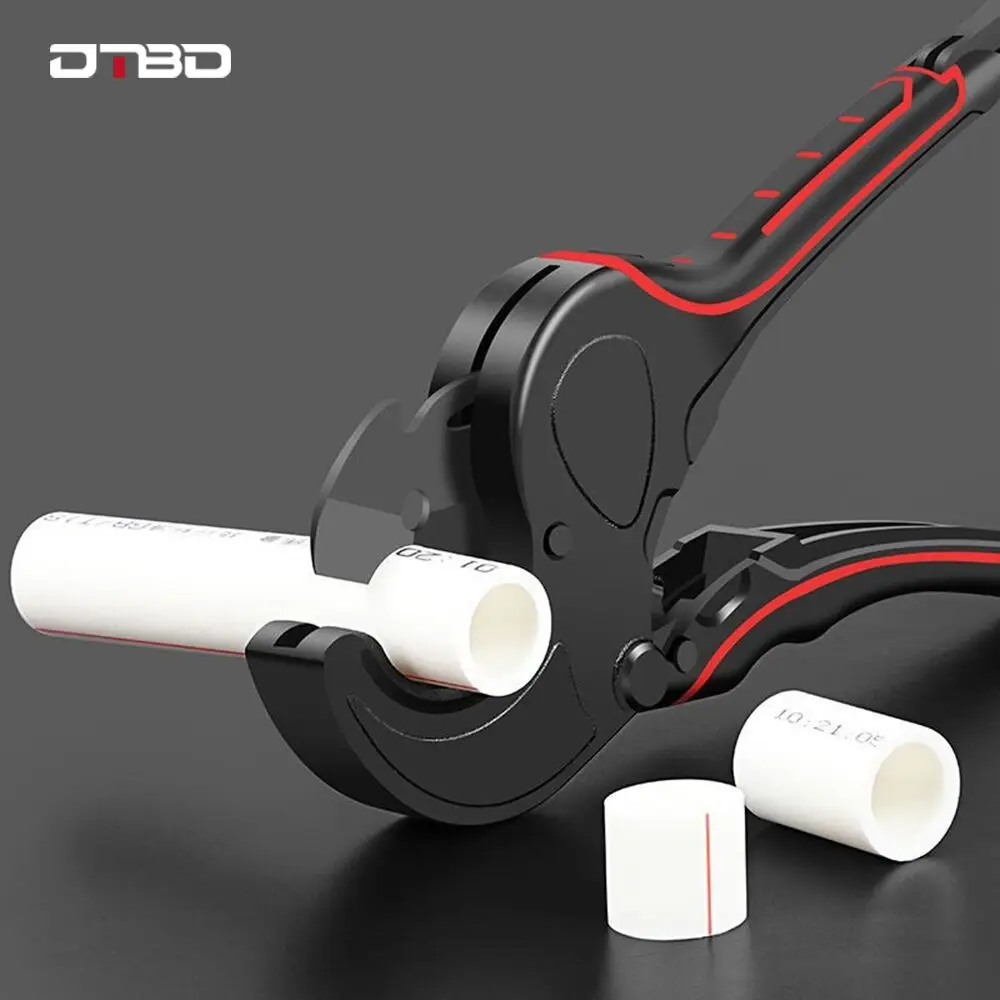 Dtbdパイプカッター36-75ミリメートルパイプはさみSK5材料治療ラチェットpvc/pu/pp/peホースパイプカッターはさみハンドツール