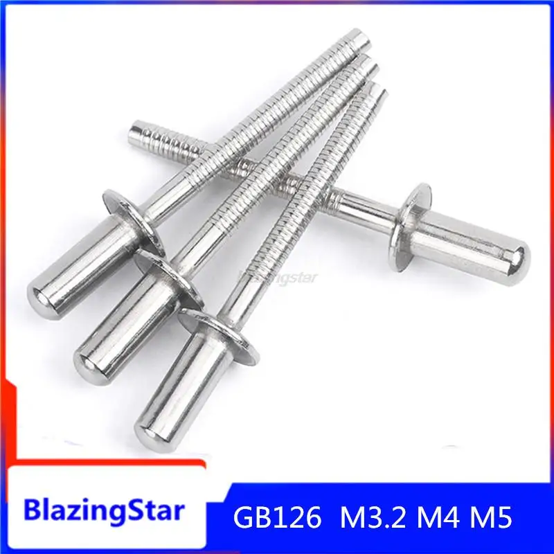 GB126 M3.2 M4 M5 Stainless Steel 304 Enclosed Round Head Core Pulling Rivets QBF Waterproof Rivet