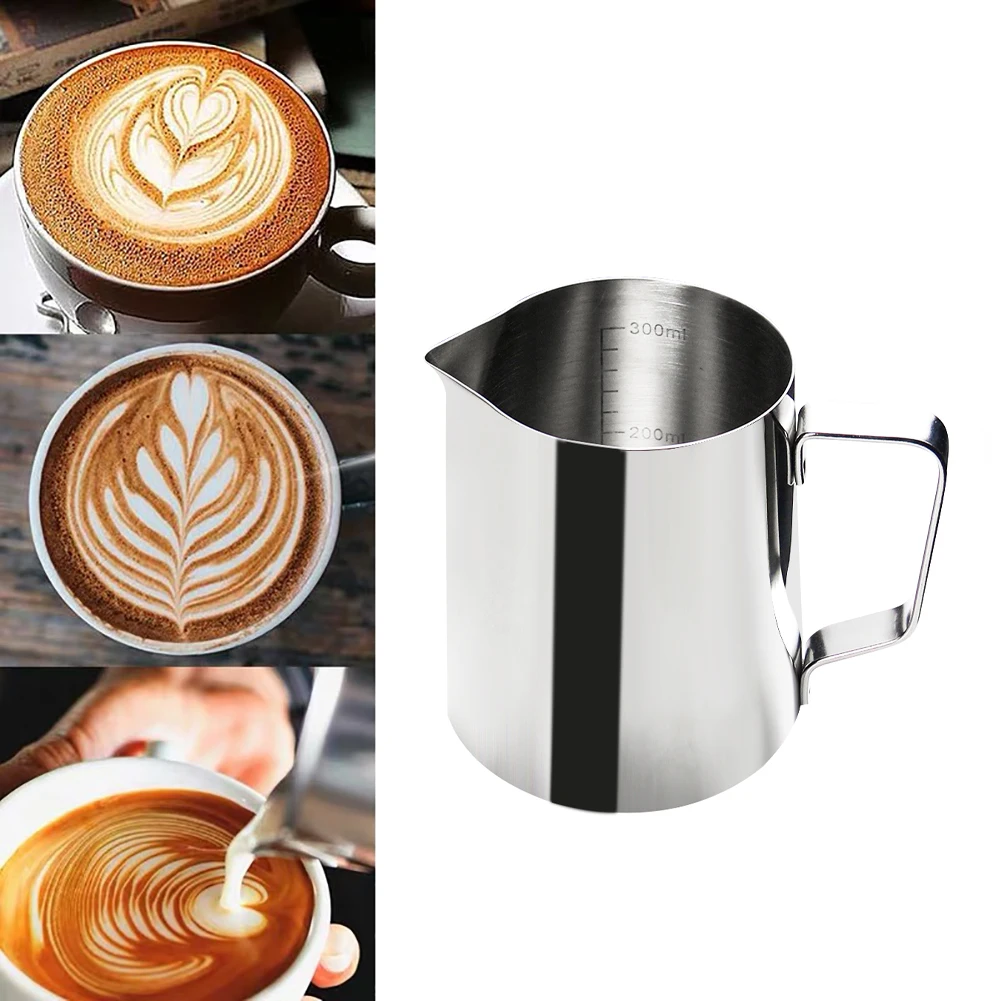 

Stainless Steel Frothing Pitcher Pull Flower Cup Cappuccino Coffee Milk Mugs Frothers Latte Art Cup Coffee Shop Kitchen Tools