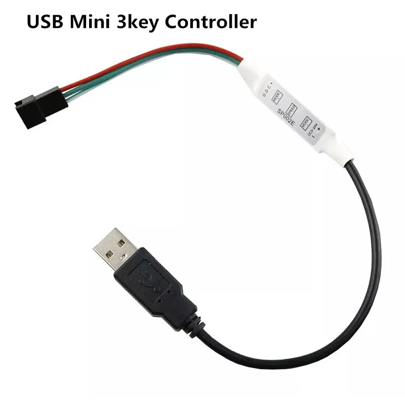 DC5-24V Pixel Strip Light Controller Mini 3key RF IR 14Key 17key 21key 5V USB RGB LED Controller For WS2811 WS2812B LED Strip