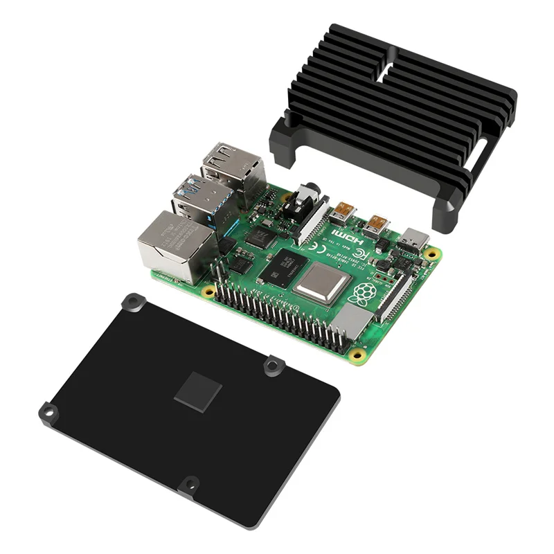 Nowy dla Raspberry Pi 4 4B metalowa obudowa Raspberry Pi koperta ze stopu aluminium z pasywną obudową chłodzącą dla Raspberry Pi 4/4b