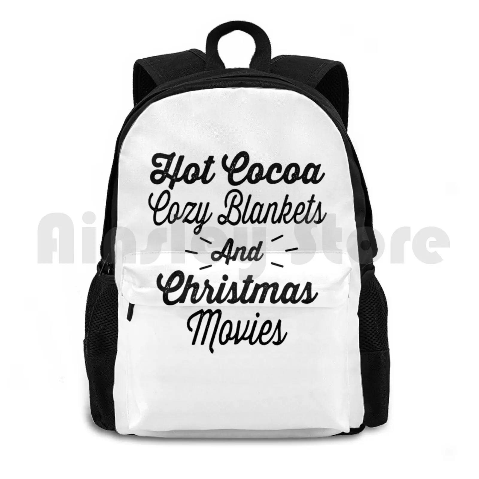 Hot Cocoa Cozy Christmas Movies Outdoor Hiking Backpack Riding Climbing Sports Bag Hot Cocoa Cozy Christmas Movies Hot Cocoa