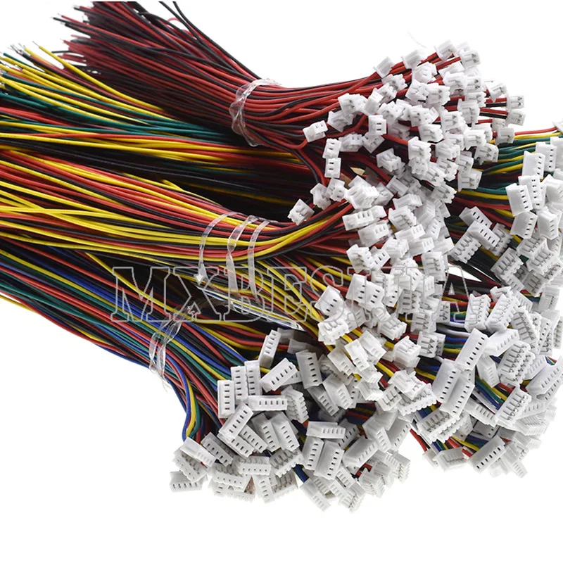 100Pcs/Lot 1.25 Wire Cable Connector JST 2/3/4/5/6/7/8/9/10Pin Electronic Line Single Head Connect Terminal Plug 28AWG 10cm Diy