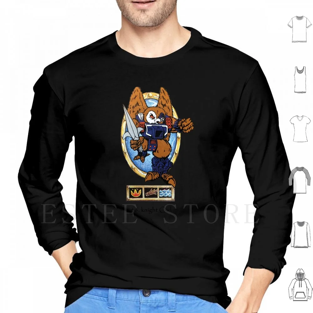 Battle Beasts 46 Knight Owl sudaderas con capucha de manga larga juguetes de los años 80 figuras de acción Gi Joe Gobots hombres musculosos cómics batalla