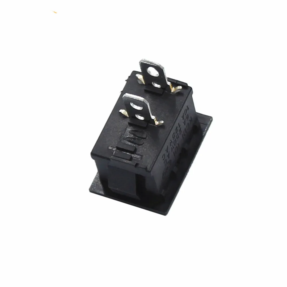 100 Stuks 10*15Mm 2PIN Op/Off Boat Rocker Switch 3A 250VAC/6A 125VAC Wit Rood zwart